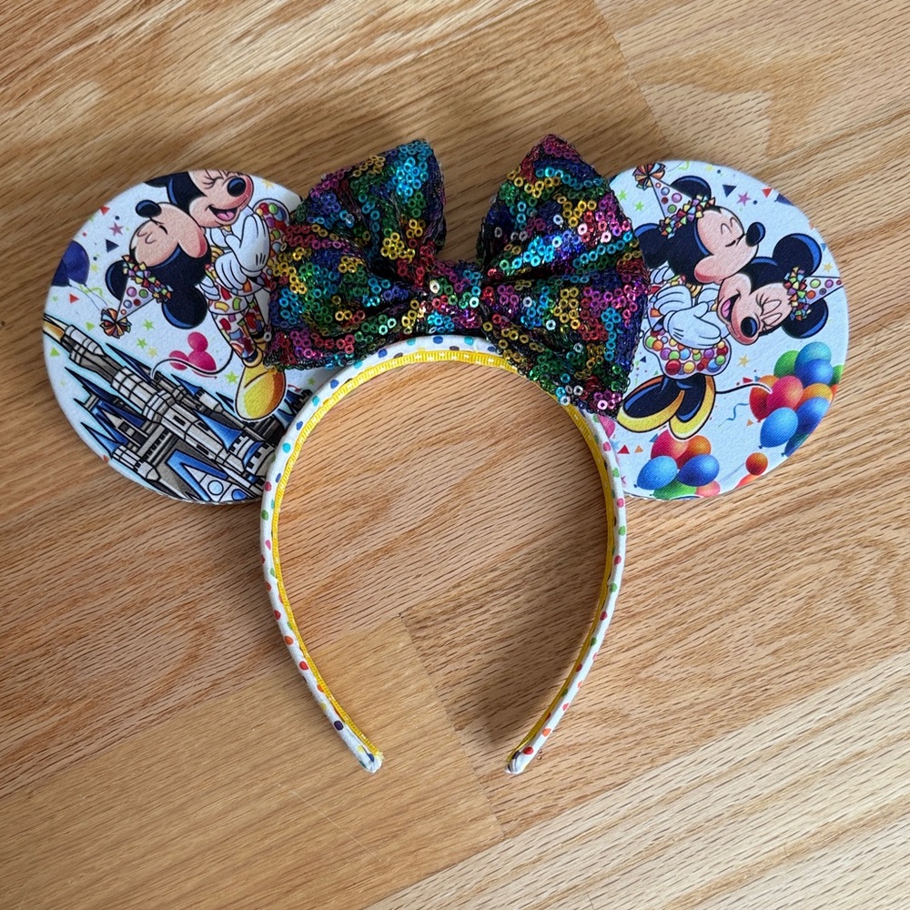 Colorful Handmade Minnie Mouse Ears Headband